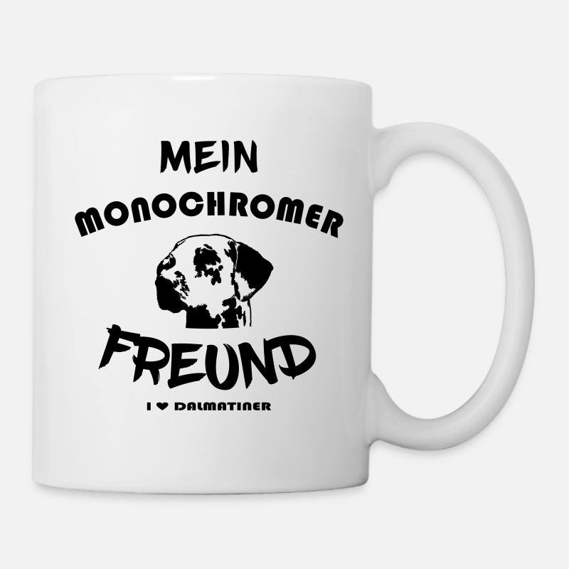 Mein monochromer Freund - Ich liebe Dalmatiner - Tasse - Weiß