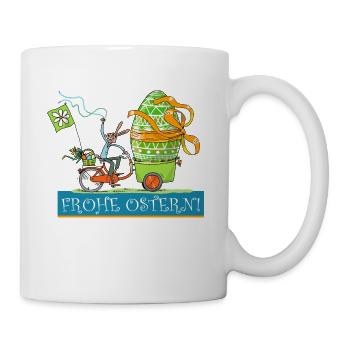 Frohe Ostern - Tasse - Weiß - Rechts
