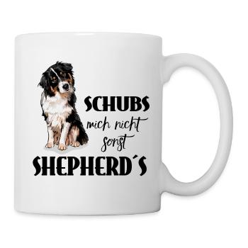 AUSTRALIAN SHEPHERD - Schubs mich nicht - Tasse - Weiß - Rechts