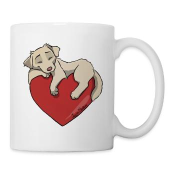 Golden Retriever Blanc - Mug blanc - blanc - Droite