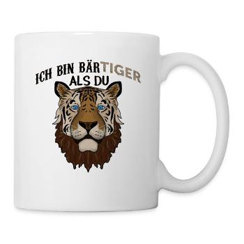 Ich bin BärTiger als du - Tasse - Weiß - Rechts