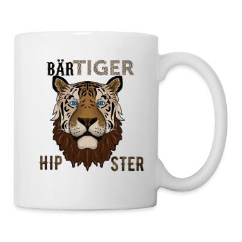 BärTiger Hipster - Tasse - Weiß - Rechts