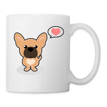 French Bulldog - Tasse - Weiß - Rechts