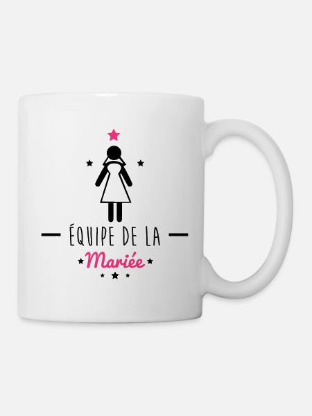 enterrement de vie de jeune fille : mariée - Mug blanc - blanc