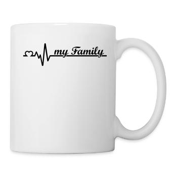 I love my family, parents brother sister - Mug - white - Right