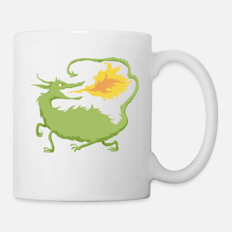 Feuerdrache - Tasse - Weiß