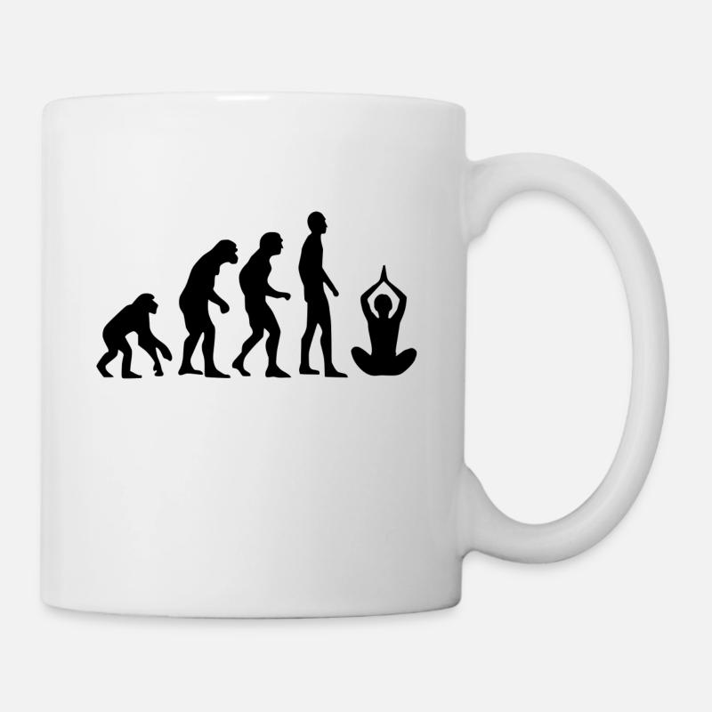 Human Evolution Yoga - Tasse - Weiß