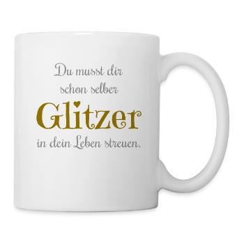 glitzer - Tasse - Weiß - Rechts
