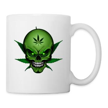 Hemp Skullhead 001 AllroundDesigns - Mug - white - Right