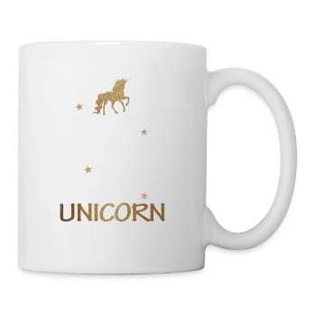 Keep Calm And Be A Unicorn Gold Geschenk - Tasse - Weiß - Rechts