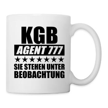 95 KGB AGENT 777 Sie stehen unter Beobachtung - Tasse - Weiß - Rechts