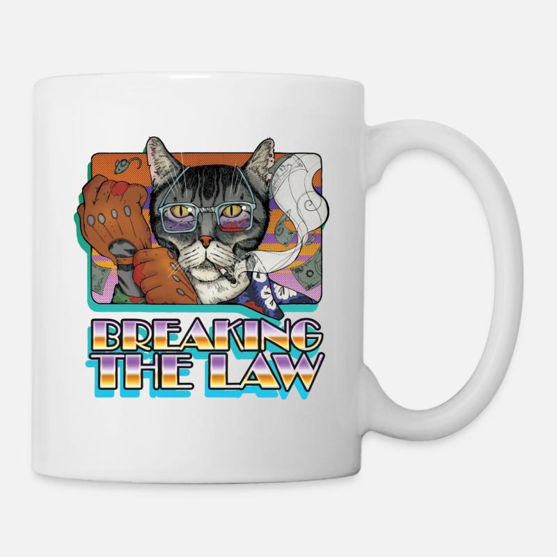 Verbrechen CAT- Breaking the Law - Tasse - Weiß