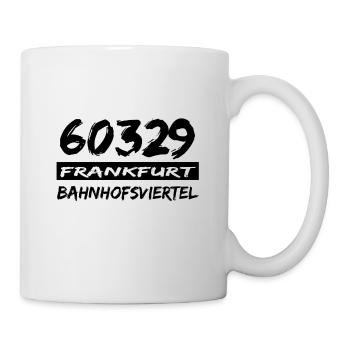 60329 Frankfurt Bahnhofsviertel - Tasse - Weiß - Rechts