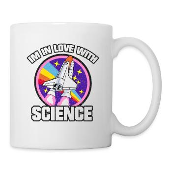 Les filles aiment ROCKET SCIENCE RAINBOW RÉTRO T-SHIRT - Mug blanc - blanc - Droite