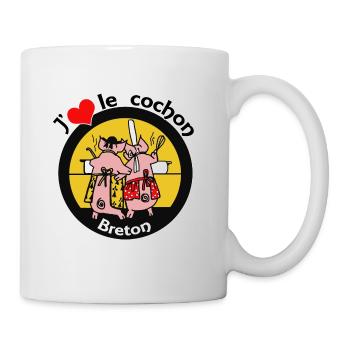 Breton pig - Mug - white - Right