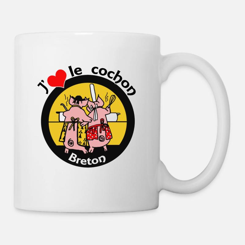 cochon breton - Mug blanc - blanc