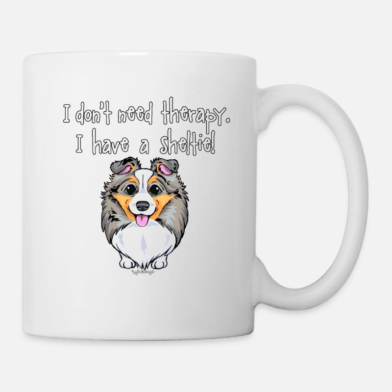 Sheltie Hundetherapie 3 - Tasse - Weiß