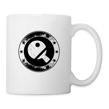Tischtennis Emblem - Symbol Tennis Ball Verein - Tasse - Weiß - Rechts