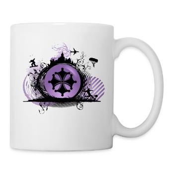 croix_occitane2_violet - Tasse - Weiß - Rechts