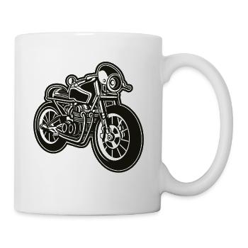 Cafe Racer Motorcycle 01_black - Mug - white - Right