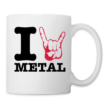 I love Metal! Horns - Mug - white - Right