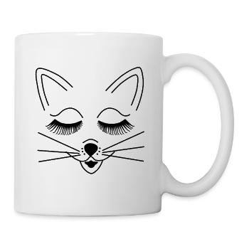Souris amant de chat chat chat mignon doux - Mug blanc - blanc - Droite