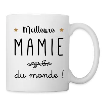 Meilleure mamie du monde vecteur - Mug blanc - blanc - Droite