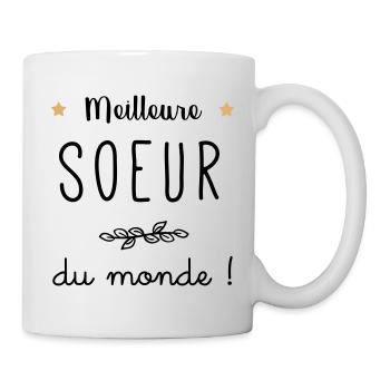 Meilleure soeur du monde vecteur - Mug blanc - blanc - Droite