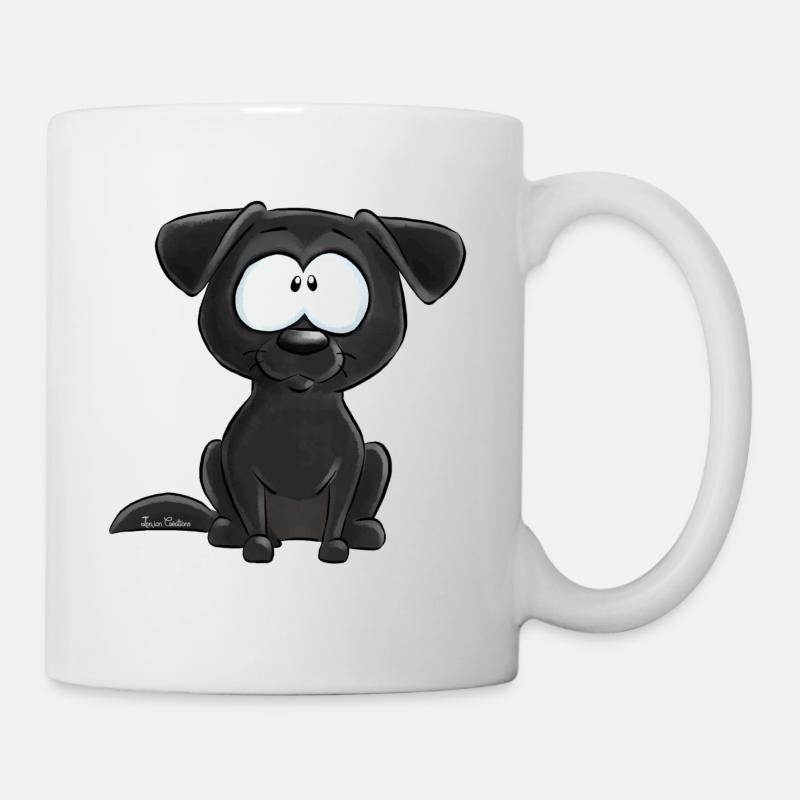 Schwarzer Labrador - Tasse - Weiß