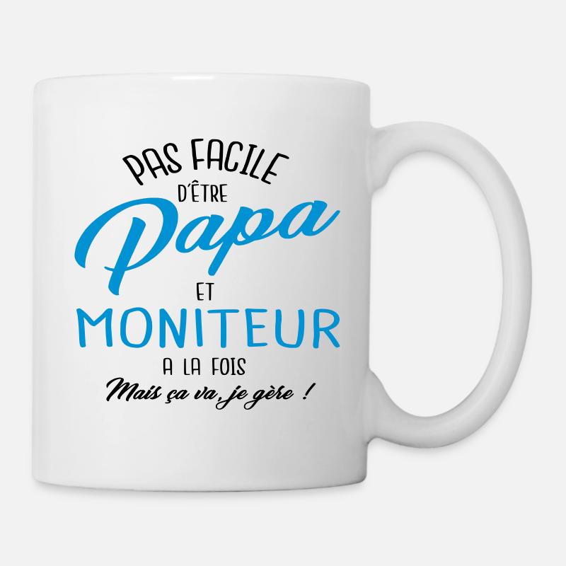 Papa et moniteur - Mug blanc - blanc
