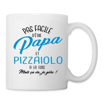 Papa et pizzaiolo - Mug blanc - blanc - Droite