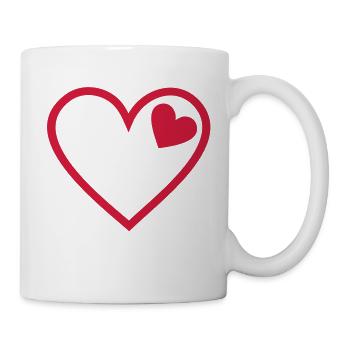 J'aime mon amie ami bébé Je t'aime I love you baby - Mug blanc - blanc - Droite