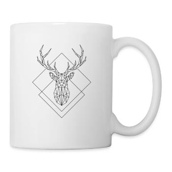 Polygon Hirsch - Tasse - Weiß - Rechts