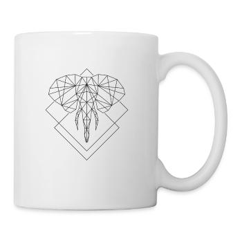 Polygon Elefant - Tasse - Weiß - Rechts