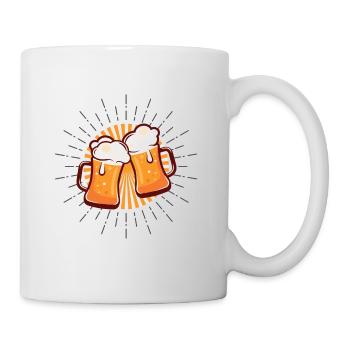 Coole Bier Shirts - Beer is my life - Biertrinker - Tasse - Weiß - Rechts