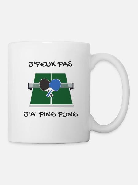J'peux pas, j'ai ping pong - Mug blanc - blanc