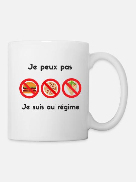 I can not, I'm on a diet - Mug - white