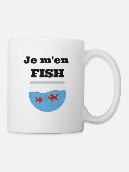 Je m'en FISH - Mug blanc - blanc