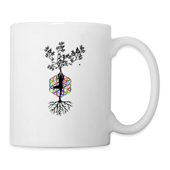 YOGA BUDDHA NATUR BAUM MEDITATION T-SHIRT - Tasse - Weiß - Rechts