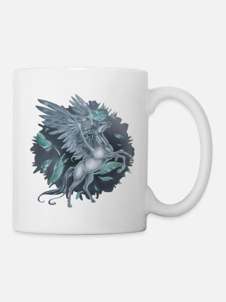 Pegasus avec fond « Stain » - Mug blanc - blanc