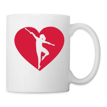 heart heart sports twirling baton7 - Mug - white - Right