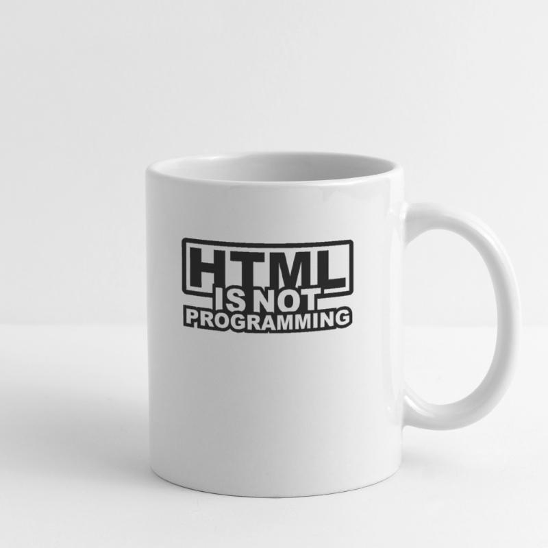 HTML est pas la programmation Mug blanc