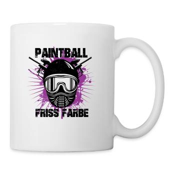 Paintball - Friss Farbe - Tasse - Weiß - Rechts