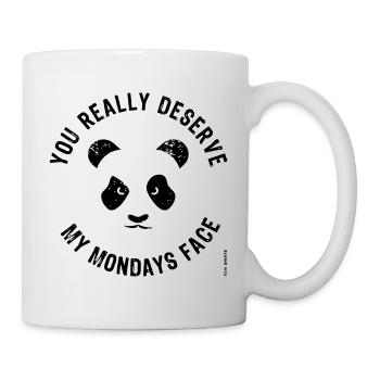 Mondays Face - Tasse - Weiß - Rechts