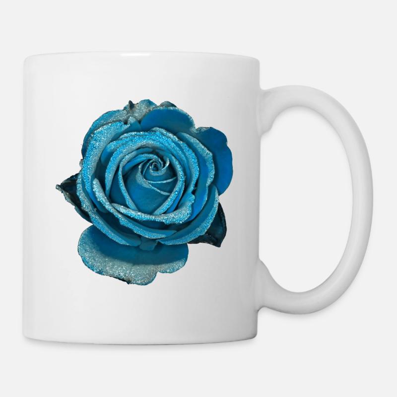 Rose light blue - Mug - white
