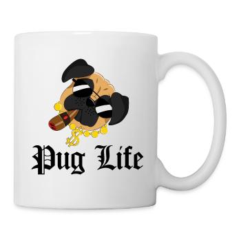 Pug Life - Tasse - Weiß - Rechts
