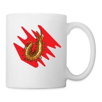 Skolopender crawler insect with poisonous bite - Mug - white - Right