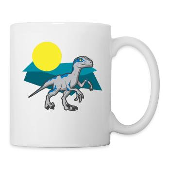 Velociraptor Ausgestorbener Urzeit Dino - Tasse - Weiß - Rechts