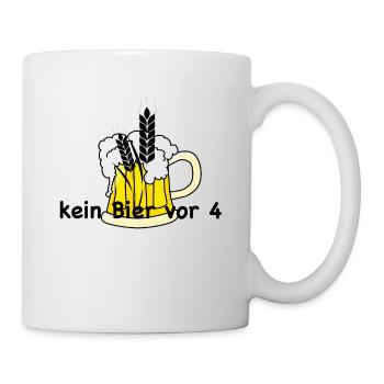 Alkohol witziger Spruch Weizen Malz - Tasse - Weiß - Rechts