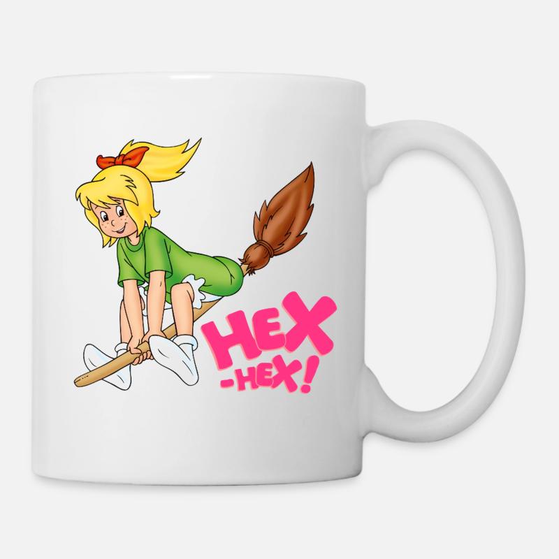 Bibi Blocksberg fliegt auf Kartoffelbrei Hex-Hex! - Tasse - Weiß